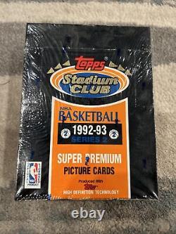 1992 1993 Topps Stadium Club NBA Basketball Series 2 Factory Sealed Box