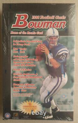 1998 Bowman Football Factory Sealed 24 Pack Hobby Box NFL Peyton Manning Rc Yr