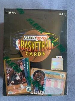 (1) 1992-93 Fleer Basketball Factory Sealed Card Box NBA Jordan very clean