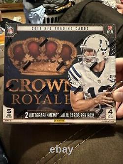 2013 Panini Crown Royale Football Factory Sealed Retail Box-2 AUTOGRAPH/MEM