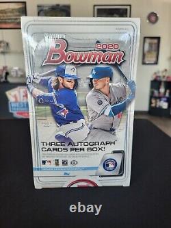 2020 Bowman Baseball Factory Sealed Hobby JUMBO Box-3 CHROME AUTO