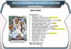 2022 2023 Bowman University Chrome Basketball Series Unopened Factory Sealed