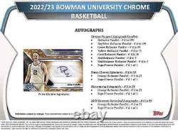 2022 2023 Bowman University Chrome Basketball Series Unopened Factory Sealed