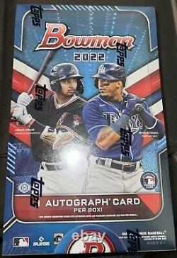 2022 Bowman Baseball Factory Sealed Hobby Box (Chrome Auto)