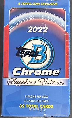 2022 Bowman Chrome Sapphire MLB Hobby Box FACTORY SEALED Fast Shipping