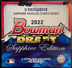 2022 Bowman Draft Sapphire Edition Baseball MLB Factory Sealed Hobby Box