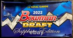 2022 Bowman Draft Sapphire Edition Baseball MLB Factory Sealed Hobby Box