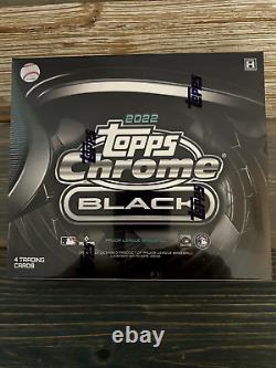 2022 Topps Chrome Black Hobby Baseball Factory Sealed Unopened Box 4 Cards