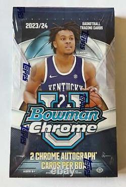 2023-24 Topps Bowman University Chrome Basketball Hobby Factory Sealed Box