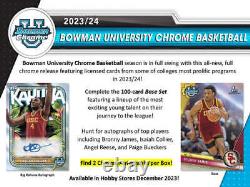 2023-24 Topps Bowman University Chrome Basketball Hobby Factory Sealed Box