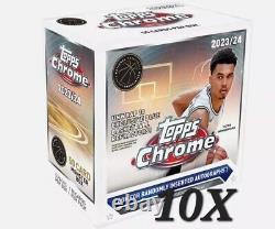 2023-24 Topps Chrome Basketball Factory Sealed Monster Box 10 Boxes PRESALE