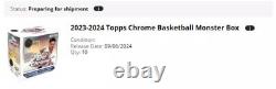 2023-24 Topps Chrome Basketball Factory Sealed Monster Box 10 Boxes PRESALE