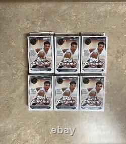 2023-24 Topps Chrome Basketball Hanger Lot Of 6 Boxes Factory Sealed