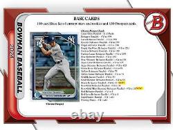 2024 BOWMAN BASEBALL (1) JUMBO HTA HOBBY BOX withCHROME BRAND NEW FACTORY SEALED