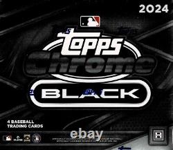 2024 Topps Chrome Black Baseball HOBBY BOX Factory Sealed 1 Auto 4 Cards From JP