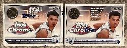 (2) 2023-24 Topps Chrome Basketball Blaster Box Factory Sealed Wembanyama Spurs