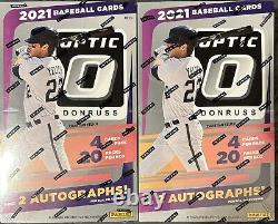 2 (Two) 2021 Panini Donruss Optic Baseball Factory Sealed Hobby Box. 2 Boxes