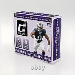 3-NEW Factory Sealed 2023 Panini Clearly Donruss Football Hobby Box-FREE SHIP