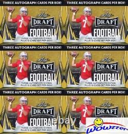 (6) 2023 Leaf Draft Football GOLD EXCLUSIVE Factory Sealed Blaster Box-18 AUTOS