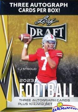 (6) 2023 Leaf Draft Football GOLD EXCLUSIVE Factory Sealed Blaster Box-18 AUTOS