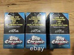 Lot Of 3 2020 Topps Chrome Baseball Update Series Mega Box Blue FACTORY SEALED